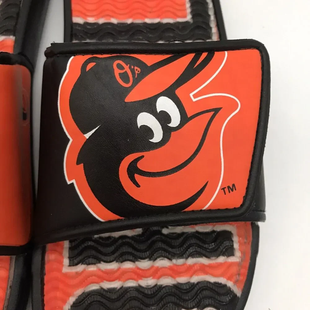 Baltimore Orioles MLB Logo Slide Sandals Men's L (11-12) Baseball Pool Slippers